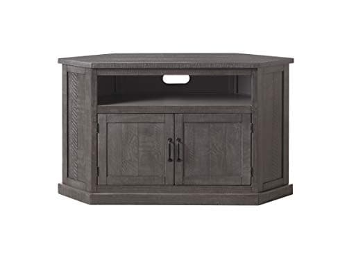 Rustic Corner TV Stand for Martin Svensson Home, Antique Black and Honey Tobacco