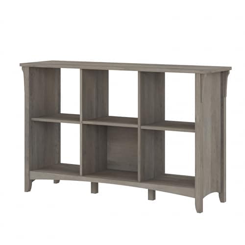 Bush Furniture Salinas 6 Cube Organizer - Pure White & Shiplap Gray