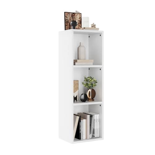 White 5-Tier MXV Bookshelf for Home Office, Living Room, Bedroom