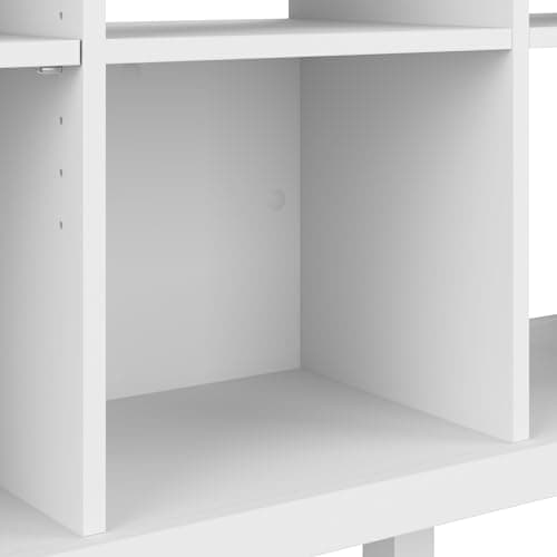 Bush Furniture Broadview 6 Cube Storage Shelving, White Home Office Organizer