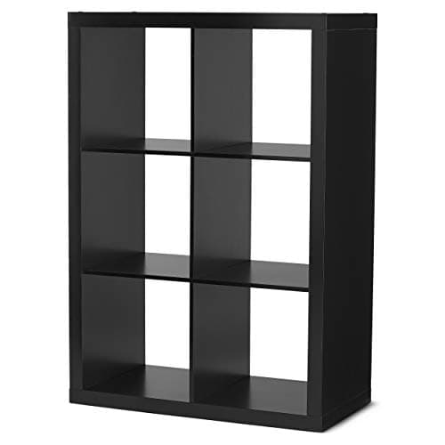 Better Homes & Gardens Weathered Bookshelf Storage Cabinet (White 4-Cube, Solid Black 6-Cube)