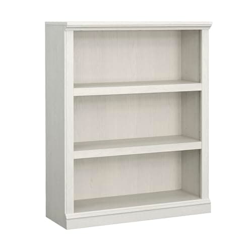 Sauder Estate Black 3 Tier Bookshelf for Home Office and Living Room