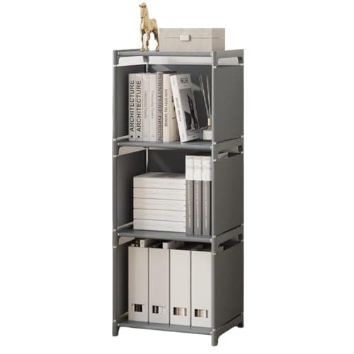 RIIPOO 4-Layer Storage Bookcase for Small Spaces | Versatile Bedroom Closet Organizer