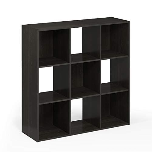 Furinno Espresso 3x2 Cube Storage Bookcase with Bins