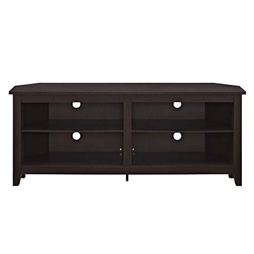 Walker Edison Maxwell 2 Shelf Espresso Corner TV Stand 65 Inches