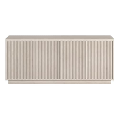 Henn&Hart Hanson Beech White TV Stand, 57" Wide
