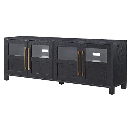 Henn&Hart Holbrook 68" Wide Black Grain TV Stand