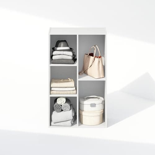 5-Cube White Closet Storage Organization