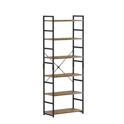 NUMENN 3 Tier Slim Bookshelf for Home StorageVintage