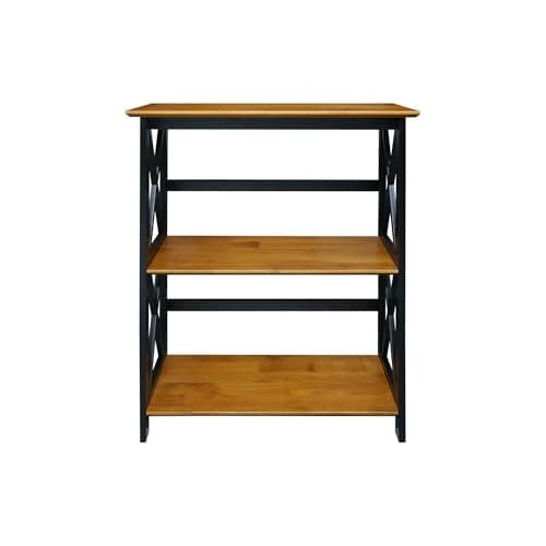 Mountego White 3-Shelf Casual Home Bookcase