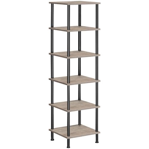 HOOBRO BK55CJ01 6-Tier Corner Shelf, Tall Storage Rack, Black