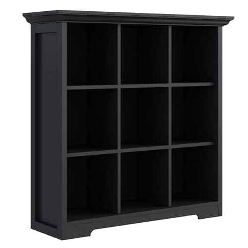 Wooden 3-Tier Cube Storage Bookcase for Home and Office, Black