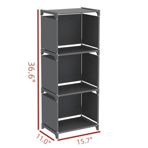 RIIPOO 4-Layer Storage Bookcase for Small Spaces | Versatile Bedroom Closet Organizer
