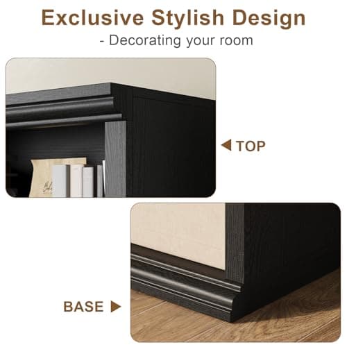 Elegant 28" Tall Bookshelf, 6 Tiers Spacious Storage, Home Office & Living Room Organizer