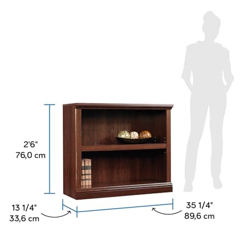 Sauder Cherry 2-Shelf Storage Bookcase