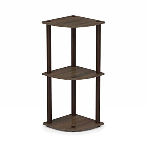 Furinno Turn-N-Tube 4-Tier Corner Grey/Black Display Rack