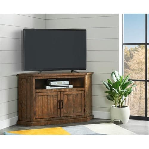 Martin Svensson Natural Solid Wood Corner TV Stand