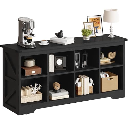 YITAHOME Horizontal Cube Storage Organizer Bookshelf, Black