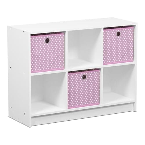 Furinno Espresso 3x2 Cube Storage Bookcase with Bins