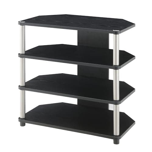 Designs2Go Corner TV Stand - 4-Tier 23.75" TV.CENTER, White