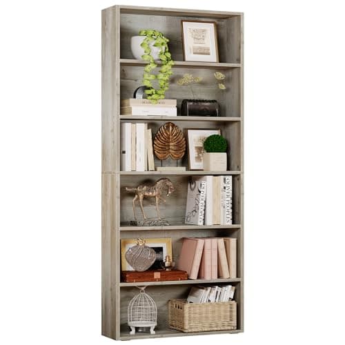 IRONCK 70in Tall 6 Tiers Floor Standing Bookshelf Home Decor Furniture