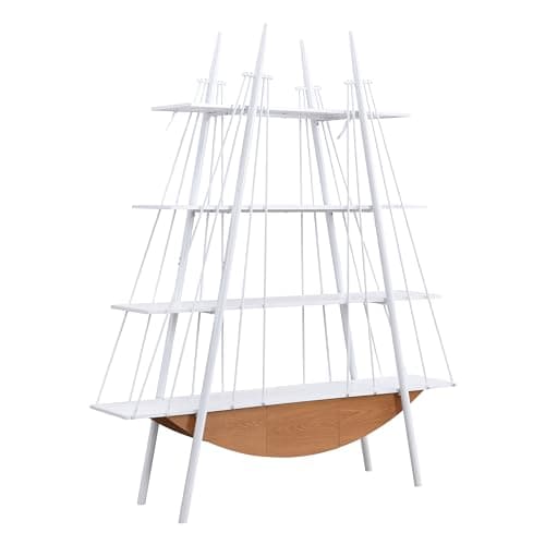 Rustic Industrial 3-Tier Bookshelf, Brown Wood and Metal