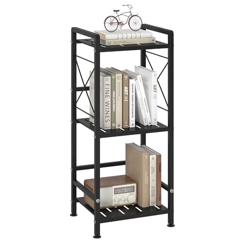 3 Tier Metal Bookshelf for Bathroom and Kitchen Organizer