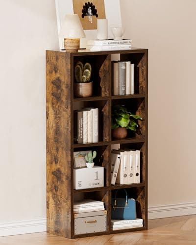 GTPLAYER 6-Cube Storage Organizer Shelf for Closet and Bedroom - Rustic Brown
| Stackable 2x3 Design 11" Bin Storage Organizer - Partial Back Panels, Rustic Brown
| Vertical or Horizontal Use 11" Bin Storage Organizer - GTPLAYER 6-Cube Shelf, Rustic