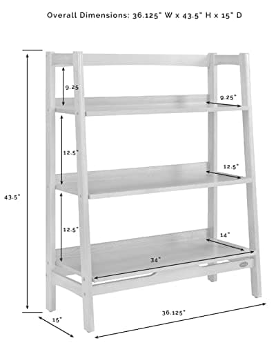 Crosley Furniture Landon 3 Tier Bookcase with 3 Shelves, Acorn