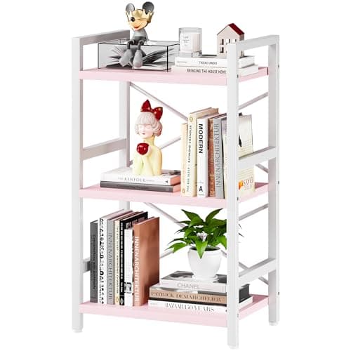 Rustic Brown 4 Tier Bookshelf for Living Room, Bedroom, Home Office
