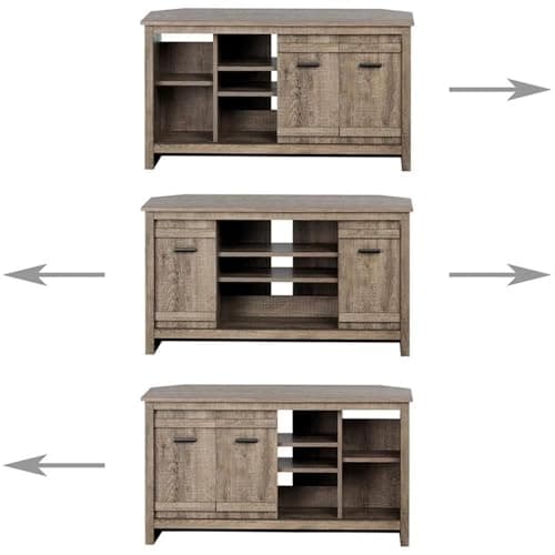 South Shore Weathered Oak Exhibit Corner Stand, Up to 42" TVs