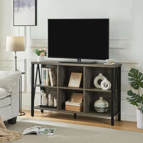 Industrial Rustic Cube Storage Organizer Shelf with 3 Tiers for Living Room or Office