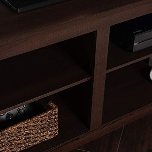 Walker Edison Maxwell 2 Shelf Espresso Corner TV Stand 65 Inches