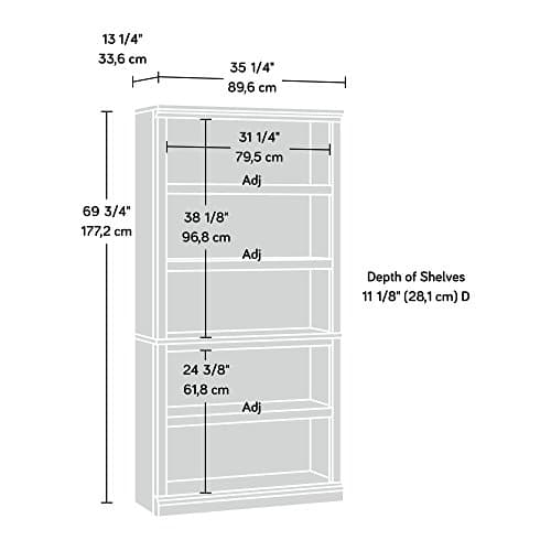 Sauder Select Cherry 5-Shelf Bookcase