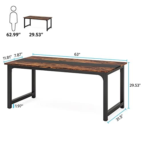 Modern Computer Desk for Home Office, 63 x 31.5 inch