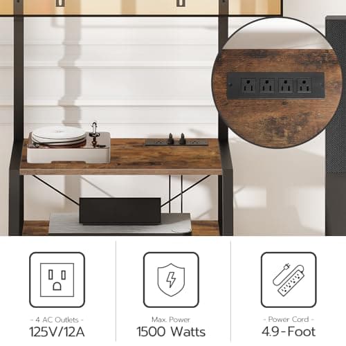 Rolling TV Stand for 55 inch TV, Corner Entertainment Center