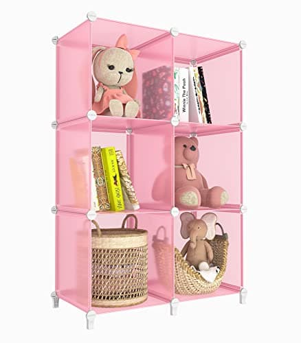HOMIDEC Modular Cube Storage Organizer, Black, for Living Room, Bedroom, Office