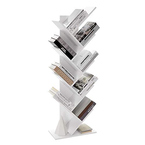 VASAGLE 9-Tier Rustic Brown Book Tree, Large Corner Bookshelf