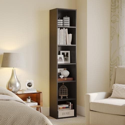 White 5-Tier MXV Bookshelf for Home Office, Living Room, Bedroom