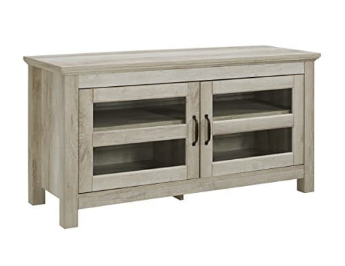 Walker Edison Black 44" 2 Door TV Stand 48" TV Corner Cabinet Living Room Storage