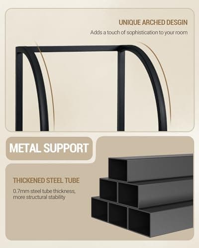 Industrial Style 6-Tier Black Steel Frame Bookcase BC56004B