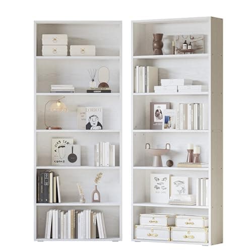 Ironck 6-Tier Floor Standing Bookcase 70" Tall Home Office and Living Room Furniture