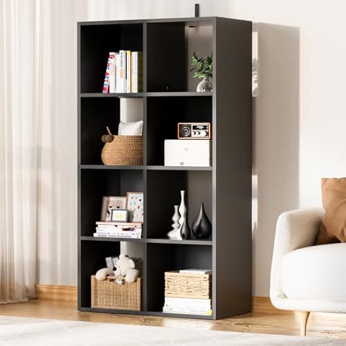 COMHOMA 6 Wood Cube Storage Organizer for Home Office and Bedroom 
| White Cube Storage Bookshelf with Removable Back Panels for Living Room 
| FSC Certified 11In Cube Storage Shelf for Multi-Use Spaces Vertical or Horizontal