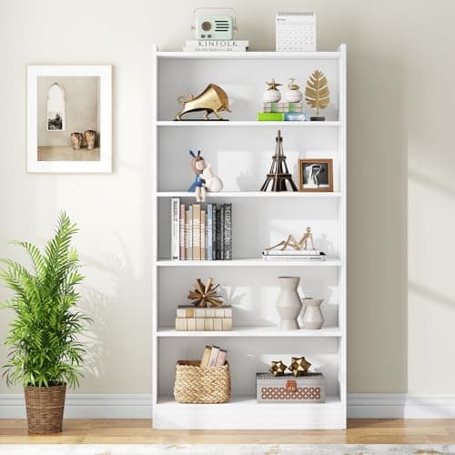 Tribesigns 6-Tier Tall Bookcase, 71" Floor Standing Bookshelf for Home Office, Living Room, Bedroom