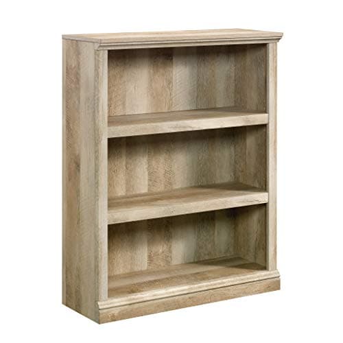 Sauder Estate Black 3 Tier Bookshelf for Home Office and Living Room