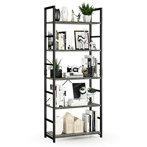 NUMENN 3 Tier Slim Bookshelf for Home StorageVintage