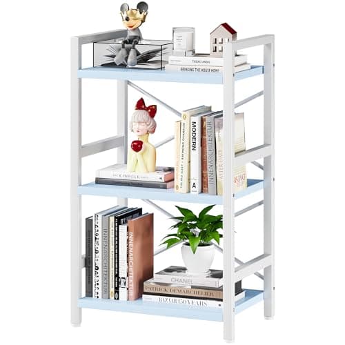 Rustic Brown 4 Tier Bookshelf for Living Room, Bedroom, Home Office
