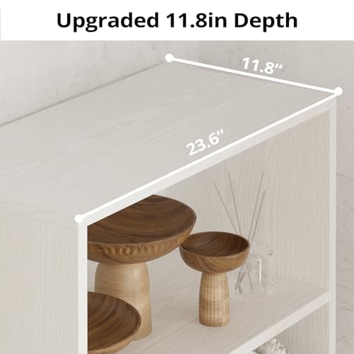 IRONCK Industrial Bookshelves with Doors, 11.8in Depth, 5 Shelf Storage, Home Office Decor