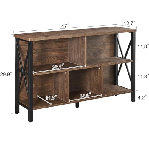 Rustic Cube Shelf Organizer for Living Room or Office