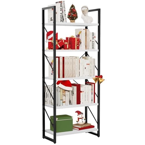 YITAHOME Modern 6 Tier Bookshelf for Living Room, Black